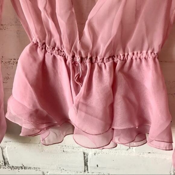 Norman Berg 2 piece 70 Vintage  Slip Dress Retro 1970s Mini Pink Rose Jacket Set - Picture 7 of 9